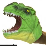 Soft Rubber Realistic 6 Inch Tyrannosaurus Rex Hand Puppet Green  B01L2KNS82
